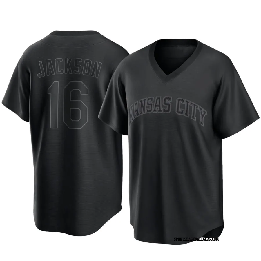 Bo Jackson Youth Kansas City Royals Black Replica Pitch Fashion Jersey