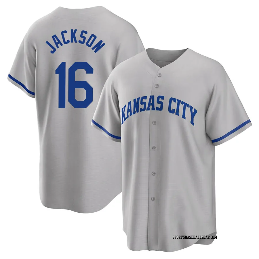 Bo Jackson Youth Kansas City Royals Gray Replica 2022 Road Jersey