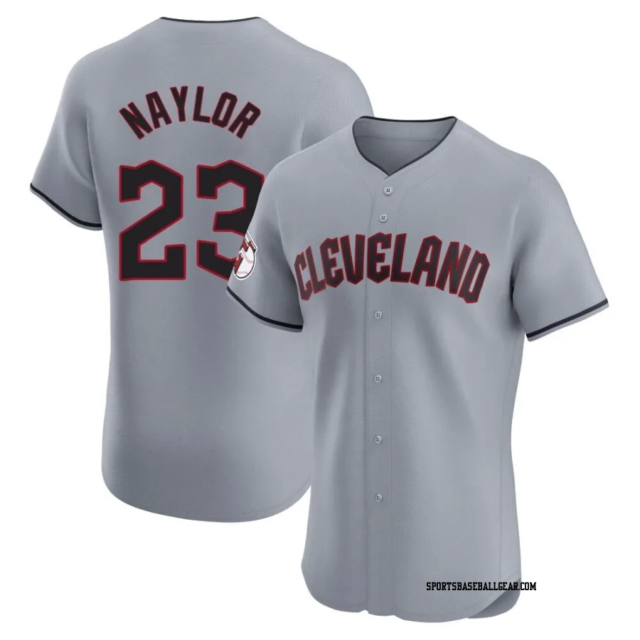 Bo Naylor Men's Cleveland Guardians Gray Elite Road Jersey