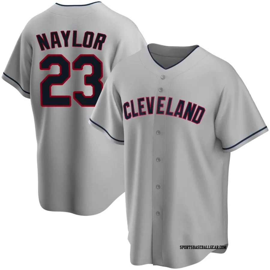 Bo Naylor Men's Cleveland Guardians Gray Replica Road Jersey