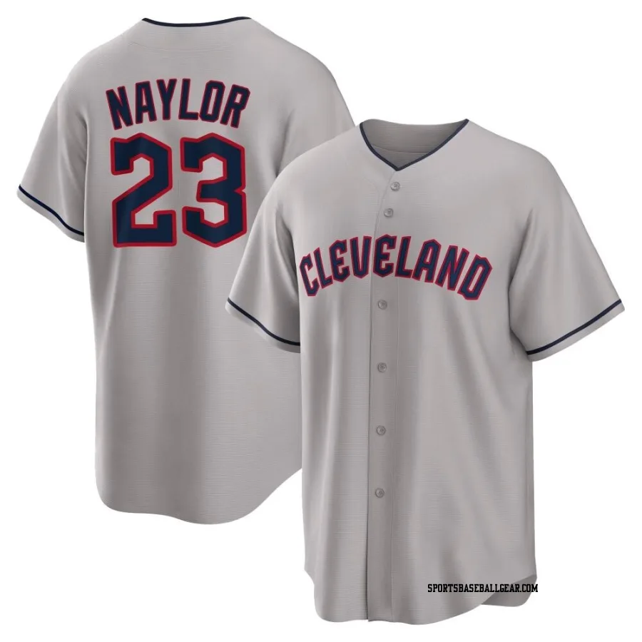 Bo Naylor Men's Cleveland Guardians Gray Replica Road Jersey