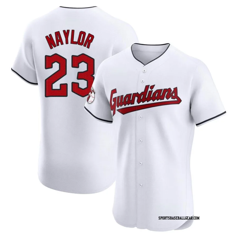 Bo Naylor Men's Cleveland Guardians White Elite Home Jersey