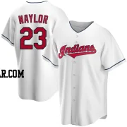 Bo Naylor Men's Cleveland Guardians White Replica Home Jersey