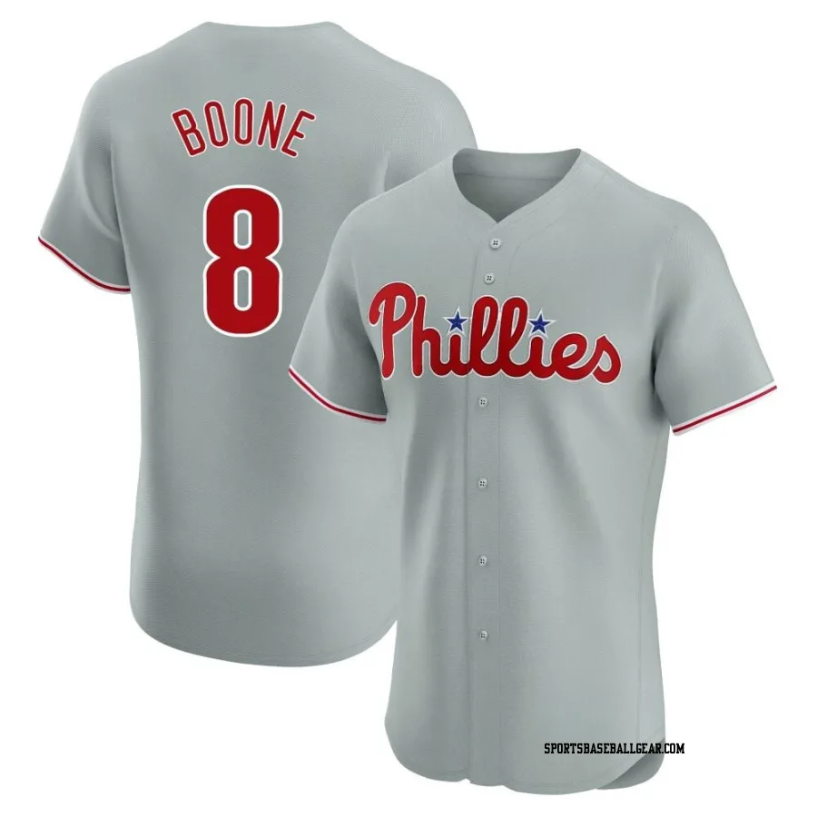 Bob Boone Men's Philadelphia Phillies Gray Elite Road Jersey