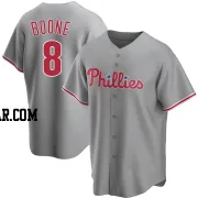 Bob Boone Men's Philadelphia Phillies Gray Replica Road Jersey