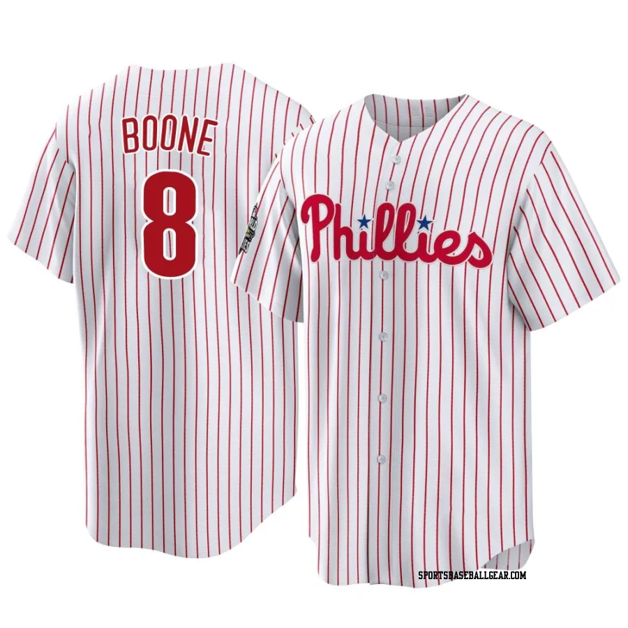 Bob Boone Men's Philadelphia Phillies White Replica 2022 World Series Home Jersey