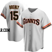 Bob Brenly Men's San Francisco Giants White Replica Home Cooperstown Collection Jersey