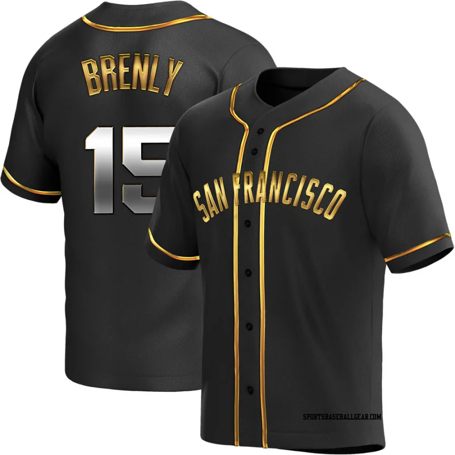 Bob Brenly Youth San Francisco Giants Black Golden Replica Alternate Jersey