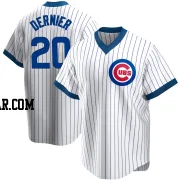 Bob Dernier Men's Chicago Cubs White Replica Home Cooperstown Collection Jersey