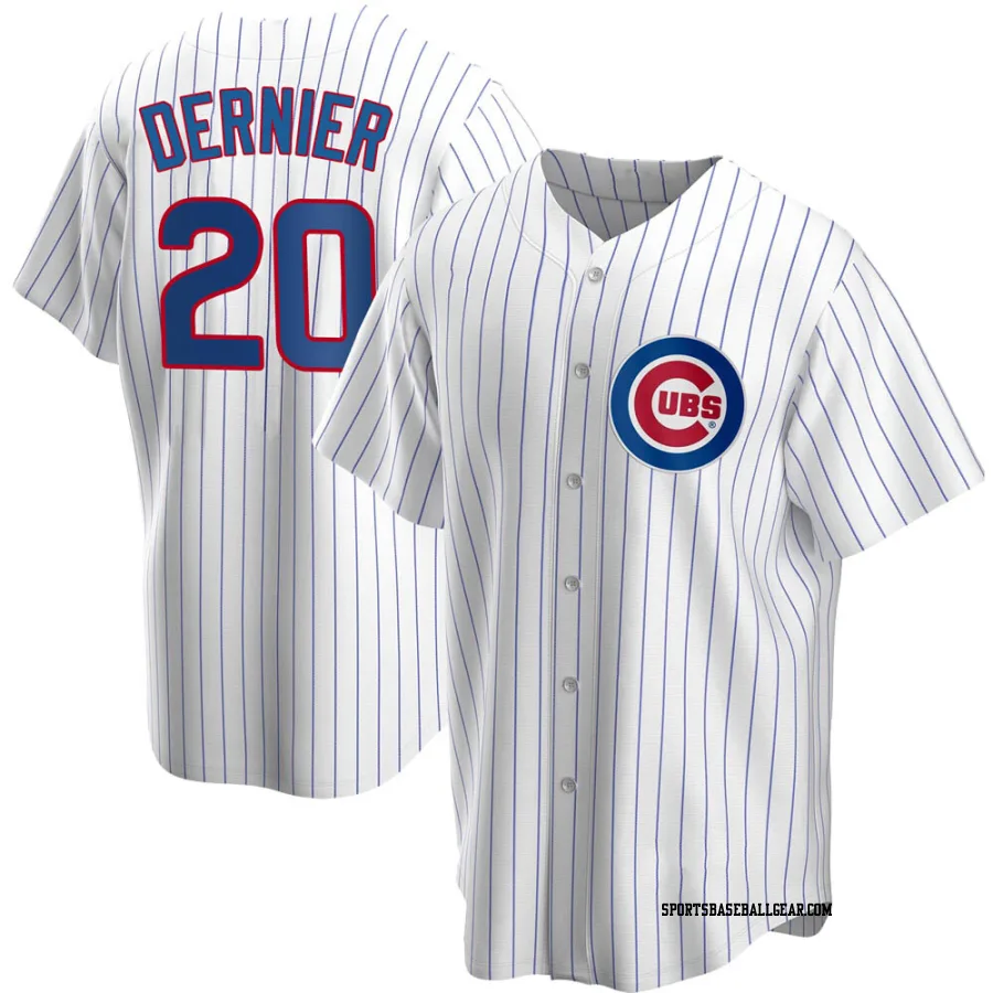 Bob Dernier Men's Chicago Cubs White Replica Home Jersey