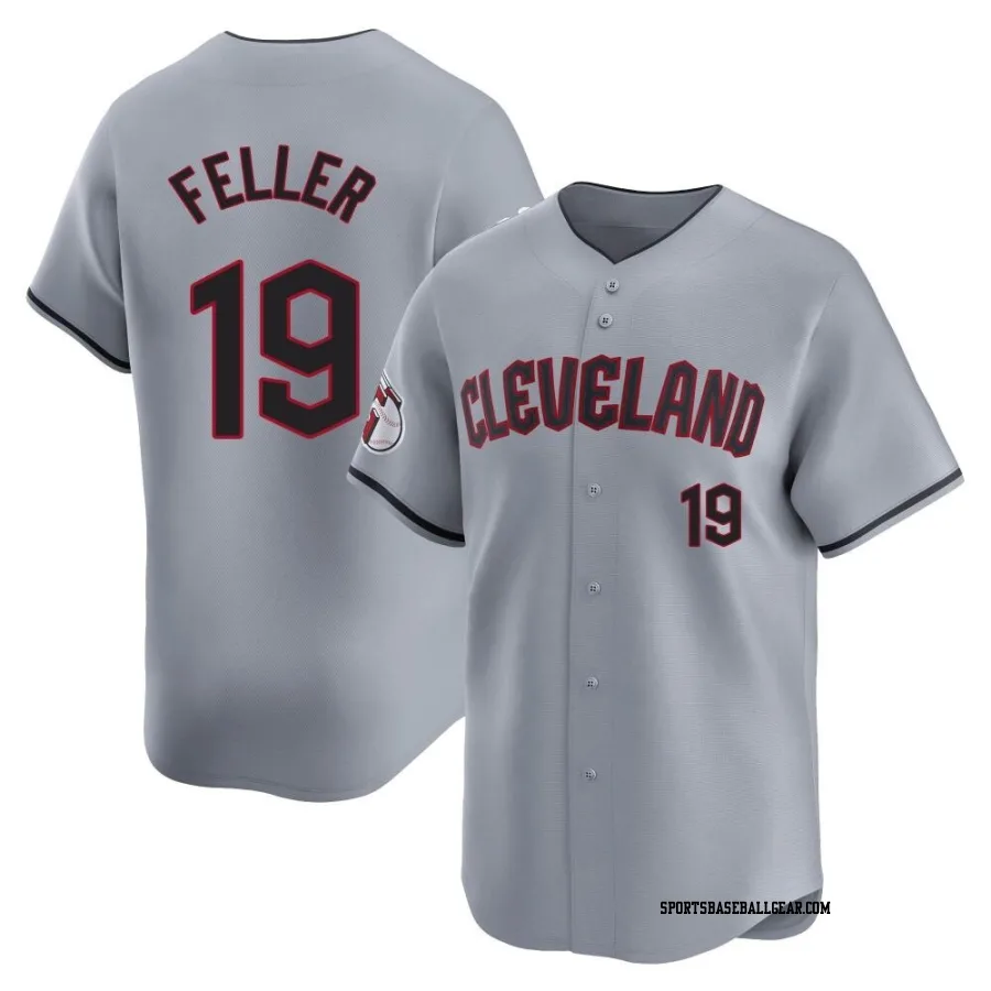 Bob Feller Men's Cleveland Guardians Gray Limited Road Jersey