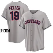 Bob Feller Men's Cleveland Guardians Gray Replica Road Jersey