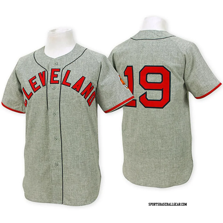 Bob Feller Men's Cleveland Guardians Grey Authentic Throwback Jersey