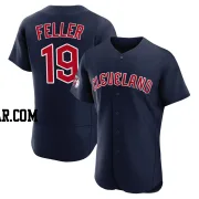 Bob Feller Men's Cleveland Guardians Navy Authentic Alternate Jersey