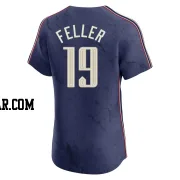 Bob Feller Men's Cleveland Guardians Navy Elite 2024 City Connect Jersey