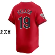 Bob Feller Men's Cleveland Guardians Red Limited Alternate Jersey