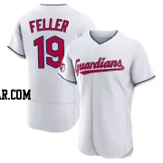 Bob Feller Men's Cleveland Guardians White Authentic Home Jersey