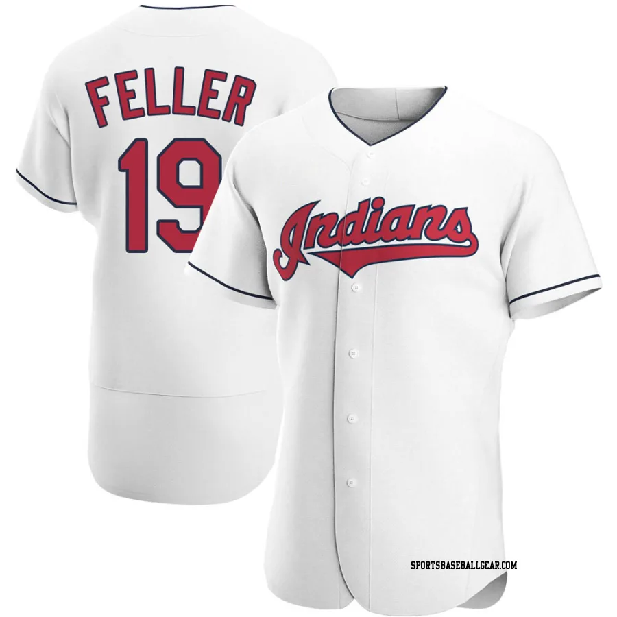 Bob Feller Men's Cleveland Guardians White Authentic Home Jersey