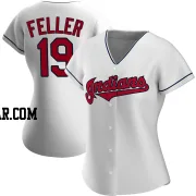 Bob Feller Women's Cleveland Guardians White Authentic Home Jersey