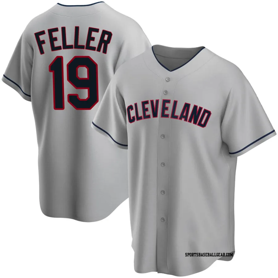 Bob Feller Youth Cleveland Guardians Gray Replica Road Jersey