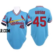 Bob Gibson Men's St. Louis Cardinals Blue Authentic Throwback Jersey