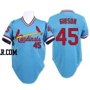 Bob Gibson Men's St. Louis Cardinals Blue Replica Throwback Jersey