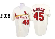 Bob Gibson Men's St. Louis Cardinals Cream Authentic Throwback Jersey