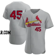 Bob Gibson Men's St. Louis Cardinals Gray Authentic Road Jersey