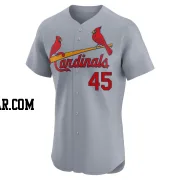 Bob Gibson Men's St. Louis Cardinals Gray Elite Road Jersey