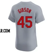 Bob Gibson Men's St. Louis Cardinals Gray Elite Road Jersey