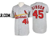 Bob Gibson Men's St. Louis Cardinals Grey Authentic 1967 Throwback Jersey