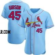 Bob Gibson Men's St. Louis Cardinals Light Blue Authentic Alternate Jersey