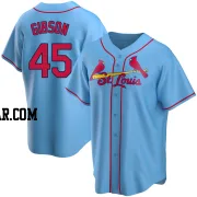 Bob Gibson Men's St. Louis Cardinals Light Blue Replica Alternate Jersey