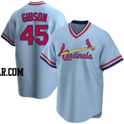 Bob Gibson Men's St. Louis Cardinals Light Blue Replica Road Cooperstown Collection Jersey