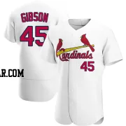 Bob Gibson Men's St. Louis Cardinals White Authentic Home Jersey