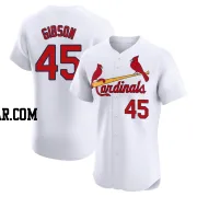 Bob Gibson Men's St. Louis Cardinals White Elite Home Jersey