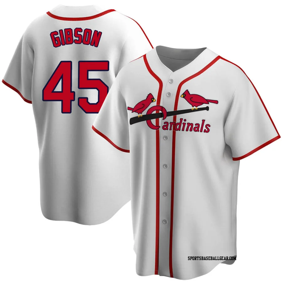 Bob Gibson Men's St. Louis Cardinals White Home Cooperstown Collection Jersey