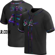 Bob Gibson Youth St. Louis Cardinals Black Holographic Replica Alternate Jersey