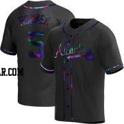 Bob Horner Men's Atlanta Braves Black Holographic Replica Alternate Jersey