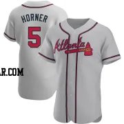 Bob Horner Men's Atlanta Braves Gray Authentic Road Jersey