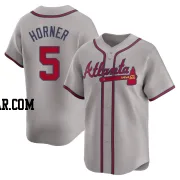 Bob Horner Men's Atlanta Braves Gray Limited Away Jersey