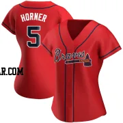 Bob Horner Women's Atlanta Braves Red Authentic Alternate Jersey