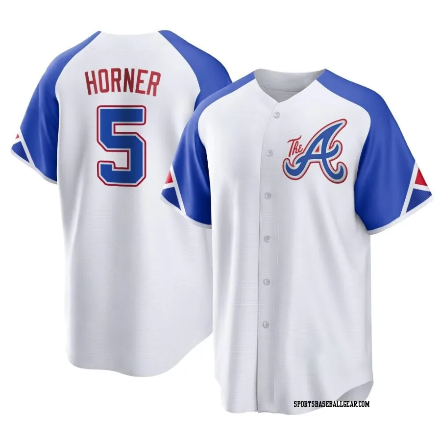 Bob Horner Youth Atlanta Braves White Replica 2023 City Connect Jersey