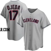 Bob Ojeda Men's Cleveland Guardians Gray Replica Road Jersey