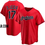 Bob Ojeda Men's Cleveland Guardians Red Replica Alternate Jersey