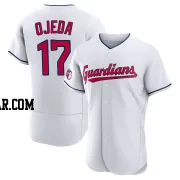 Bob Ojeda Men's Cleveland Guardians White Authentic Home Jersey