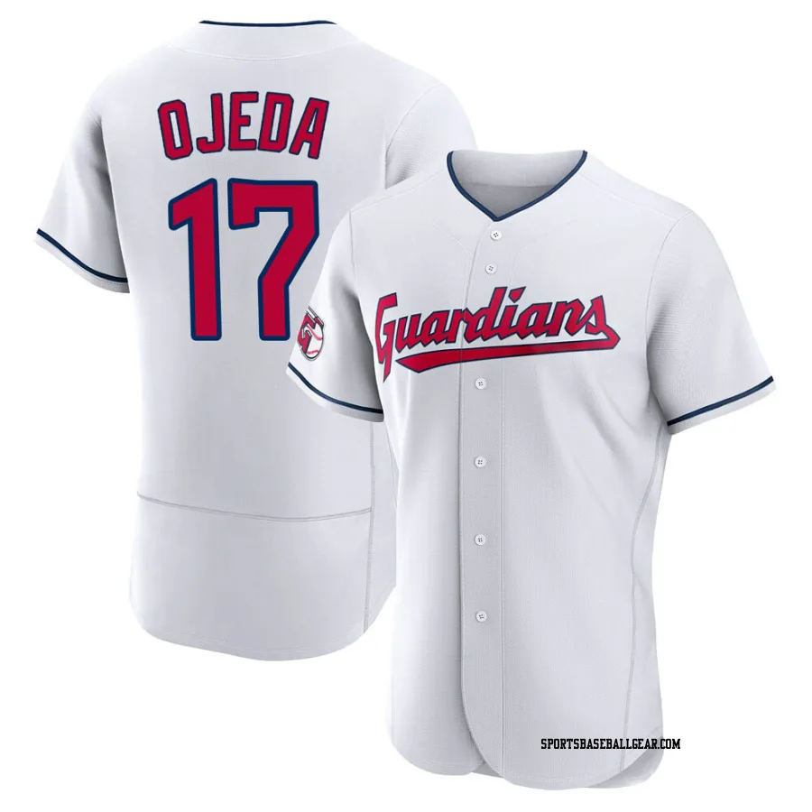 Bob Ojeda Men's Cleveland Guardians White Authentic Home Jersey