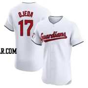 Bob Ojeda Men's Cleveland Guardians White Elite Home Jersey