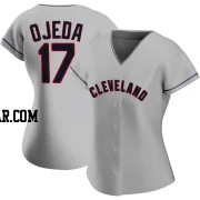 Bob Ojeda Women's Cleveland Guardians Gray Authentic Road Jersey