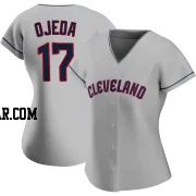 Bob Ojeda Women's Cleveland Guardians Gray Authentic Road Jersey